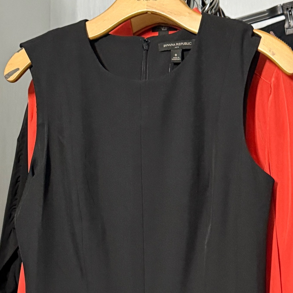 Banana Republic Factory Black Sleeveless Sheath Maxi Dress Size 8 NWT - Picture 5 of 6